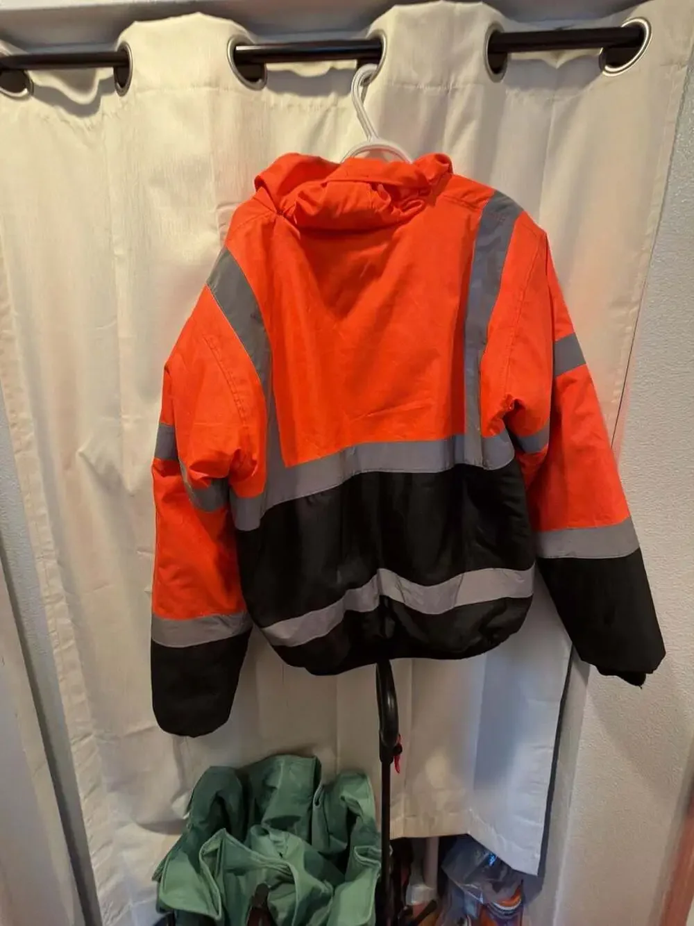 Truecrest High Visibility Orange and Black Safety Bomber Jacket